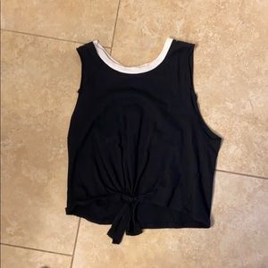 Black Tied up Tank Top